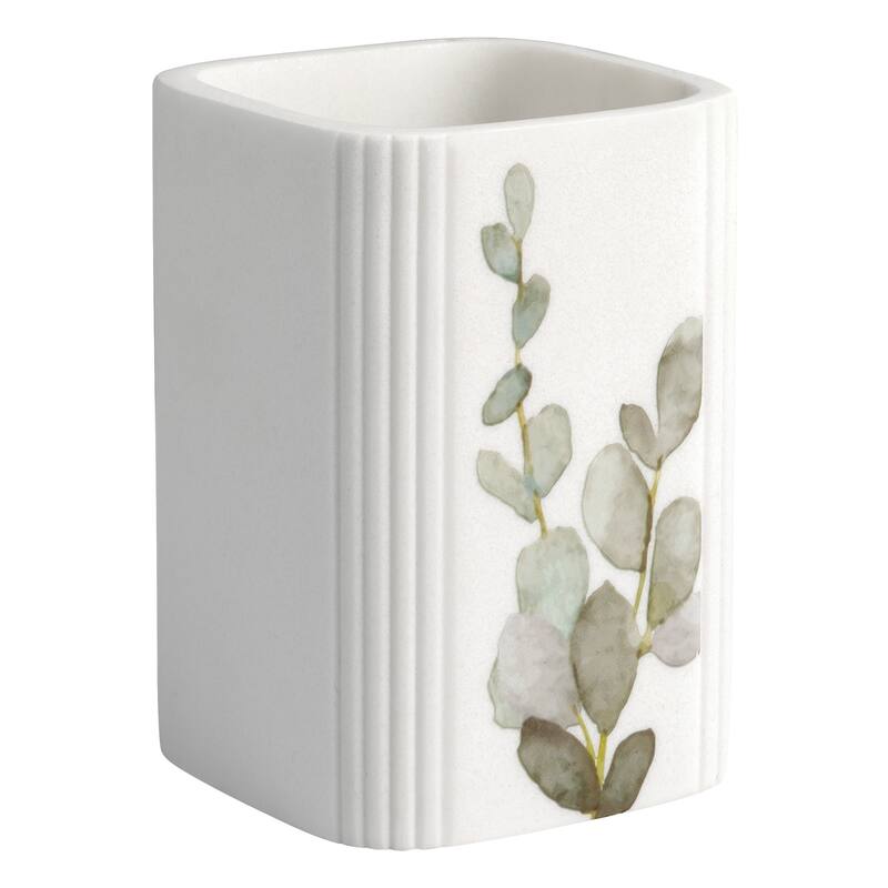 Botanical Tumbler - blue/green on white
