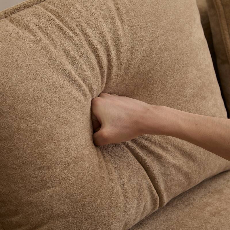 84.5" Modern 3-Seater Upholstered Velvet Sofa