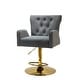 preview thumbnail 17 of 76, Loreto Modern Tufted Velvet Swivel chair with Adjustable Height by HULALA HOME