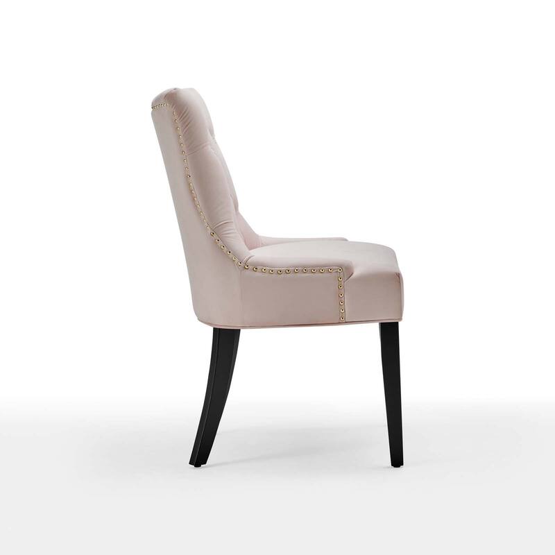 Silver Orchid Kornman Velvet Dining Side Chairs (Set of 2)