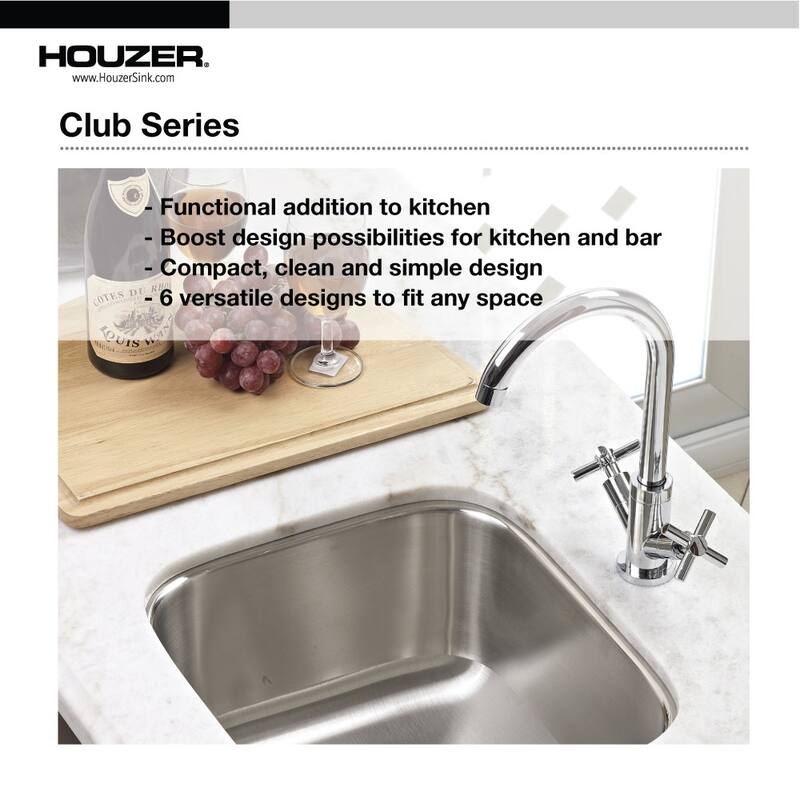 Houzer CS-1105-C Club 9-5/16" Undermount Single Basin Stainless Steel