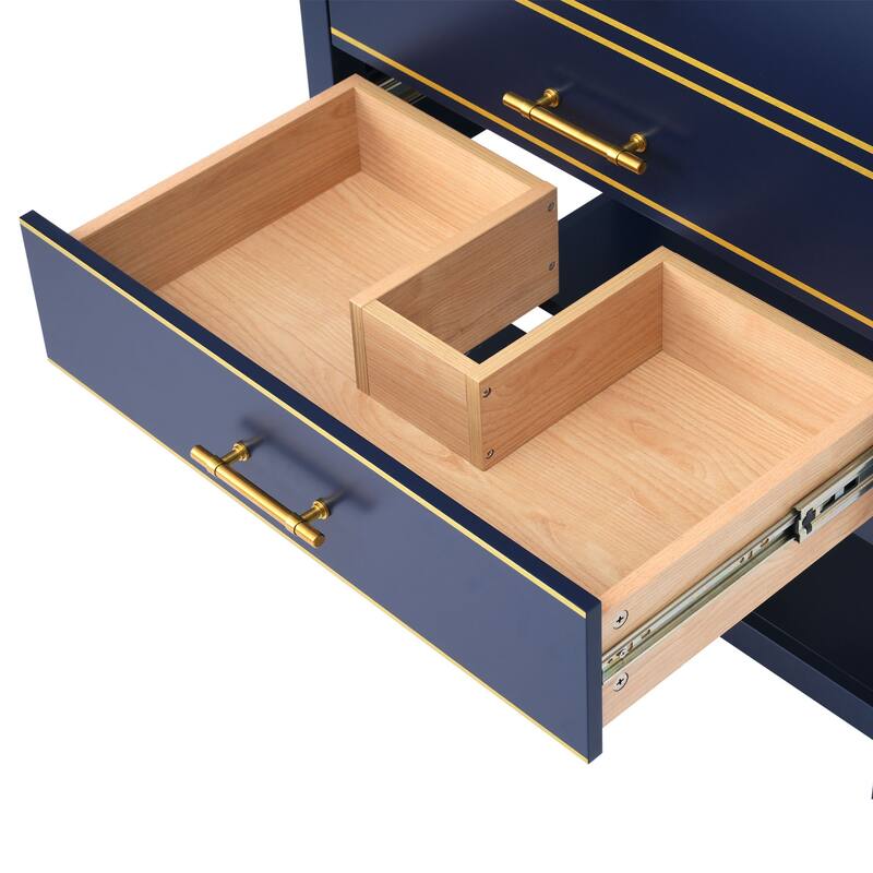 Bathroom Vanity with Sink, Vanity Set with 2 Drawers, Bathroom Storage Cabinet with Open Shelf and 2 Soft Closing Doors
