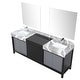 preview thumbnail 26 of 157, Lexora Zilara Bathroom Vanity Complete Set in Black and Grey with Faucet