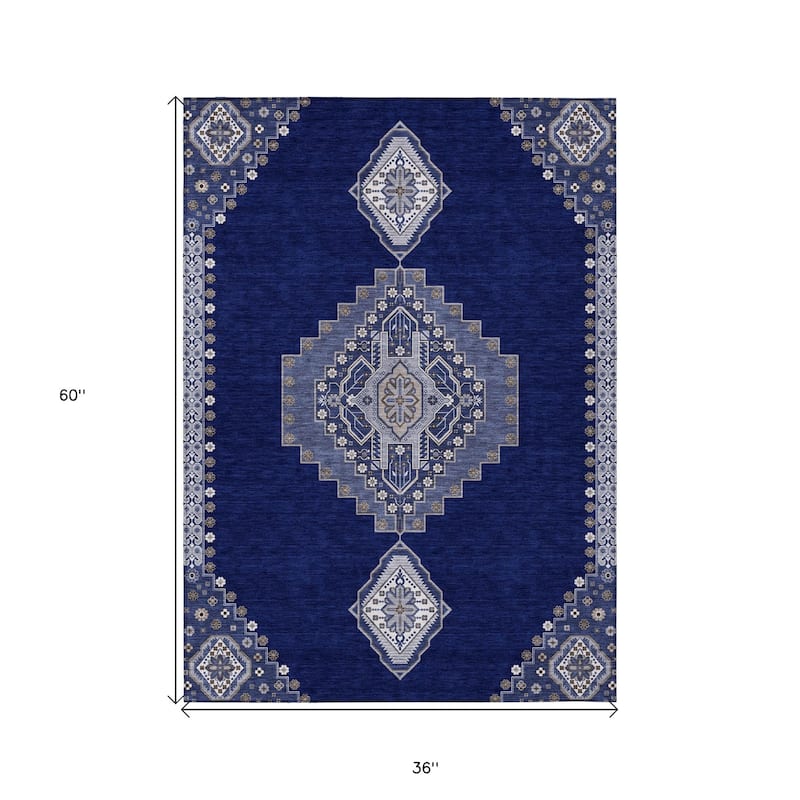 HomeRoots Oriental Traditional Rectangle Outdoor Rug
