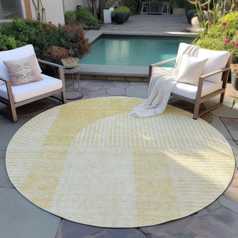 Machine Washable Indoor/ Outdoor Chantille Modern Deco Rug