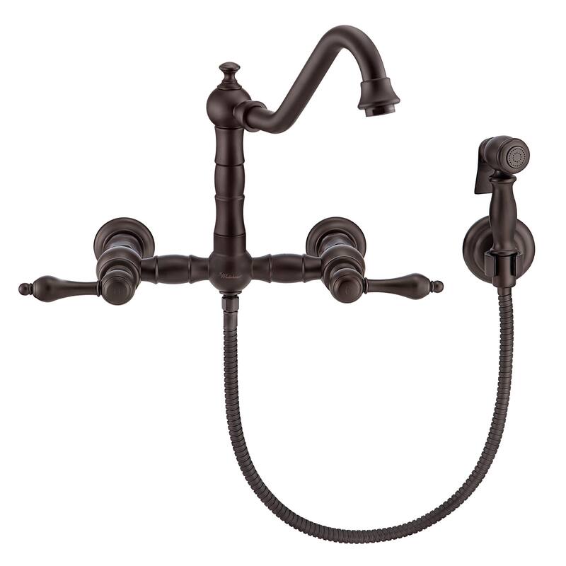 Whitehaus WHKWLV3-9402-NT Vintage III Plus 1.5 GPM Widespread Wall