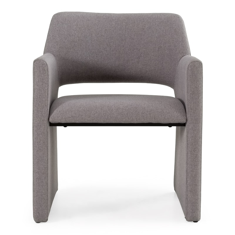 Lasara Modern Grey Fabric Dining Chair