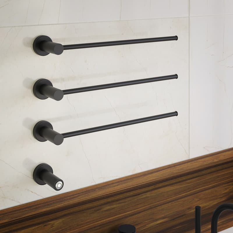 Claire 3-Bar Electric Towel Warmer In Matte Black - 19.69" x 40.94" x 4.45"