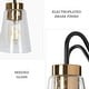 preview thumbnail 8 of 21, Modern Black Gold Bathroom Vanity Light Wall Sconces with Seeded Glass