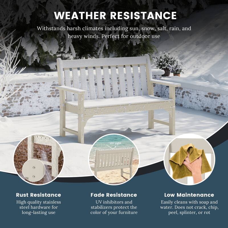 Laguna Poly 51 Inch Garden Bench