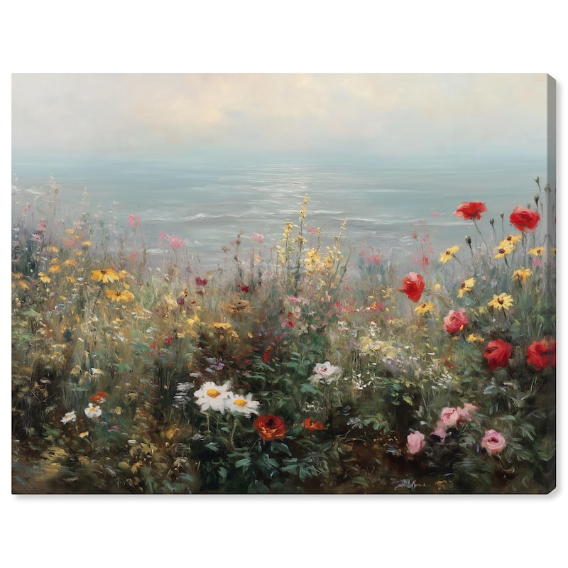 Misty Ocean Field I Canvas by Art Remedy, Gallery Wrapped - 24" x 20"