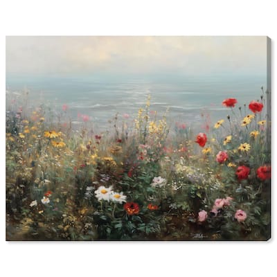 Misty Ocean Field I Canvas by Art Remedy, Gallery Wrapped