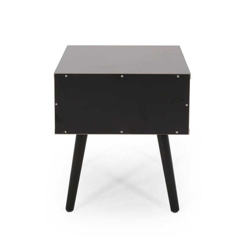 Roomfitters Modern End Table with Storage Drawer, Nightstand for Bedroom or Living Room
