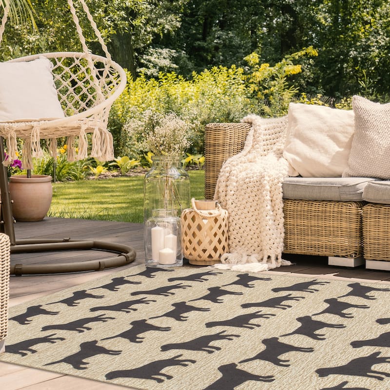 Liora Manne Frontporch Doggies Indoor/Outdoor Rug
