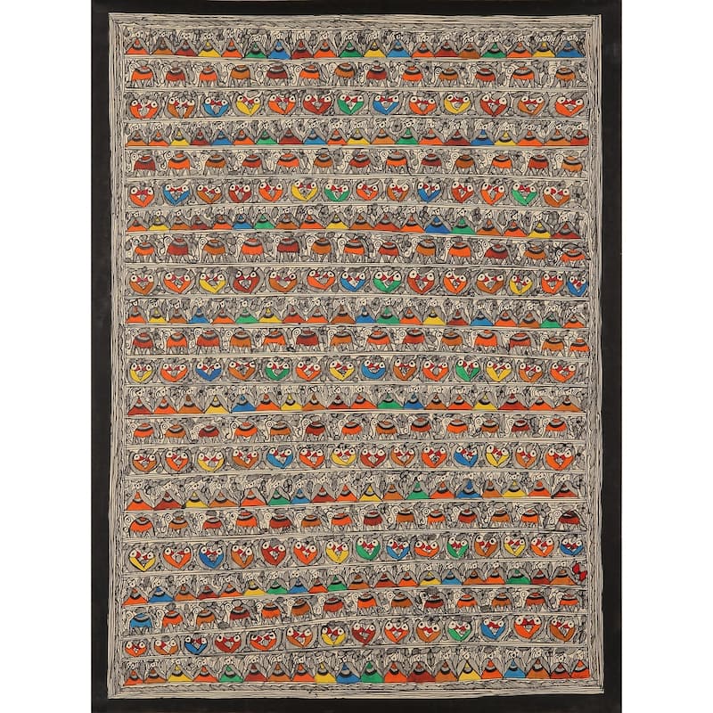 Novica Handmade Living In Harmony Madhubani Painting