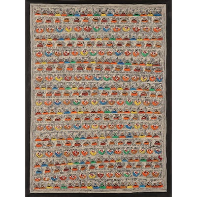 Novica Handmade Living In Harmony Madhubani Painting
