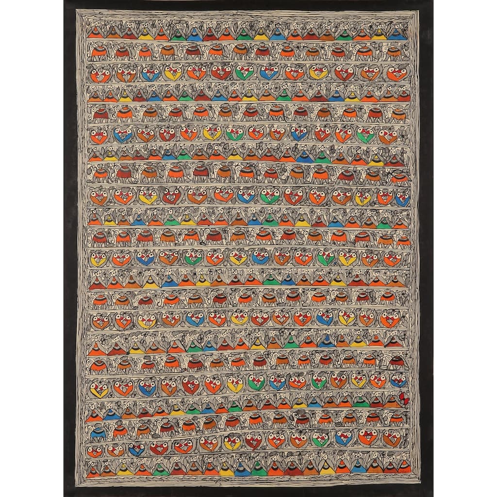 Novica Handmade Living In Harmony Madhubani Painting