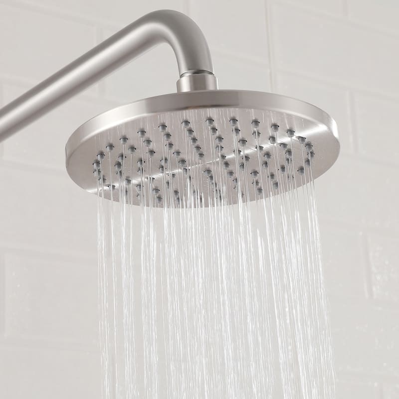 38"H 6 in Exposed Rain Shower Set With Handheld Shower (Valve Not Included)
