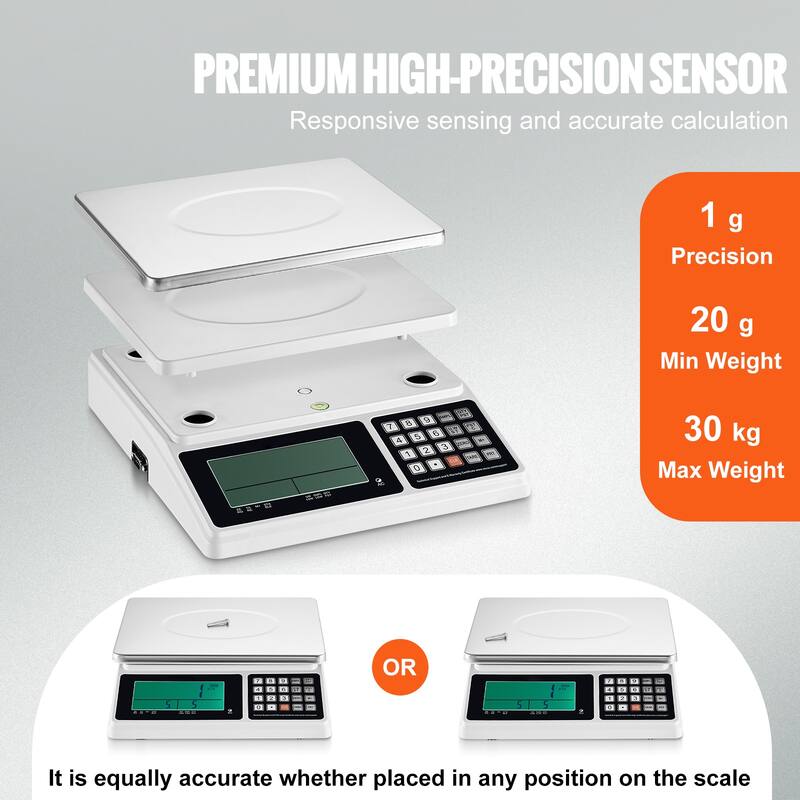 Industrial Counting Scale Inventory Counting Scale Kitchen Jewelry Scale with RS232 Port and LCD Screen