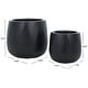 preview thumbnail 17 of 26, SAFAVIEH Outdoor Kane Cement Ficonstone Planter Pot (Set of 2) - 16Wx16Dx14 Black