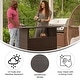 preview thumbnail 2 of 23, Indoor/Outdoor Wicker Rattan Patio Bar Counter Table with Two Shelves