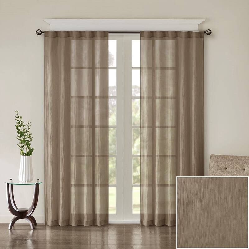 Solid Crushed Curtain Panel