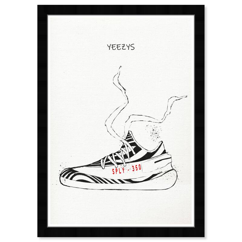 Wynwood Studio Prints Fashion and Glam YEEZYS Drawing III White and Modern & Contemporary Wall Art Canvas Print