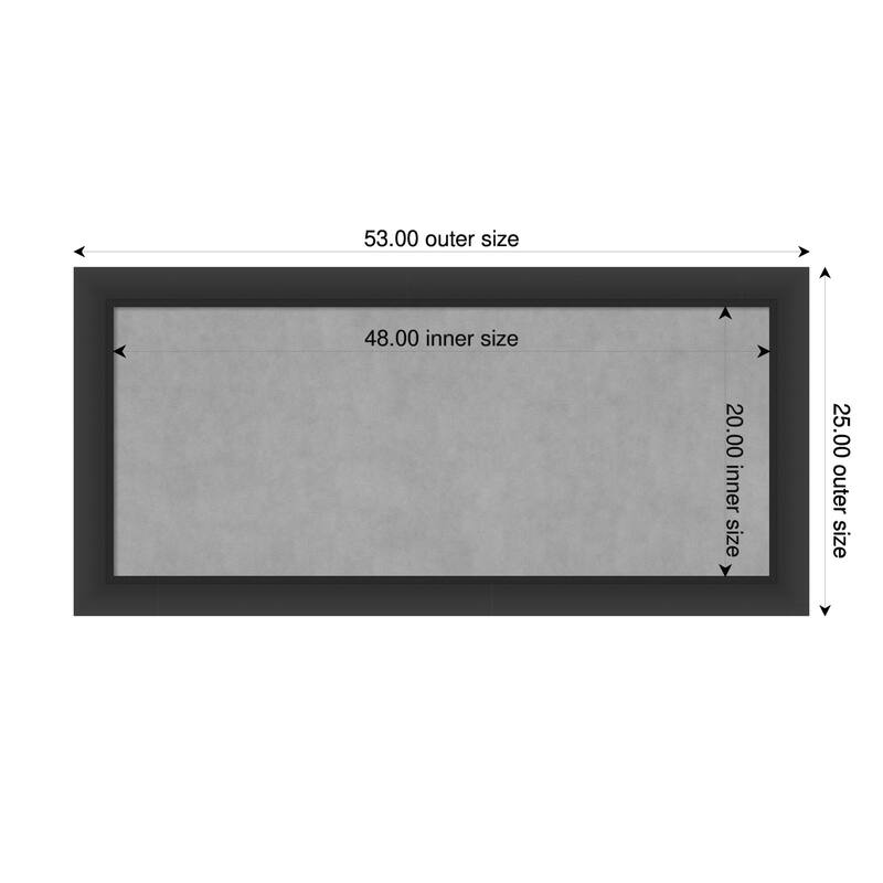 Amanti Art Sloped Black Framed - 53 x 25 in - Sloped Black