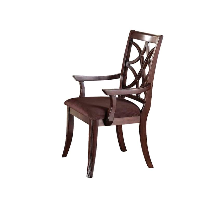 Set of 2 Wood Dining Chairs in Walnut Finish