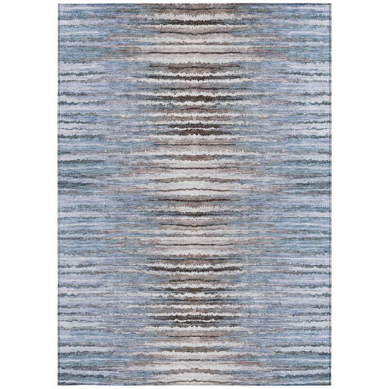 Altor Stripe Low Maintenance Refined Traditional Outdoor Rug