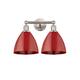 Option Brushed Satin Nickel / Red