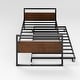 preview thumbnail 9 of 8, Priage by ZINUS Brown Bamboo and Metal Daybed with Trundle