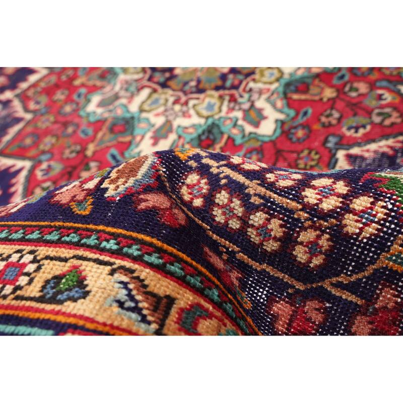 ECARPETGALLERY Hand-knotted Antalya Vintage Navy Wool Rug - 6'9 x 9'4