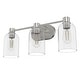 preview thumbnail 8 of 10, Hunter Lochemeade 3-Light Vanity Wall Light, Damp-rated - Bathroom, Laundry - Modern Farmhouse, Contemporary, Industrial