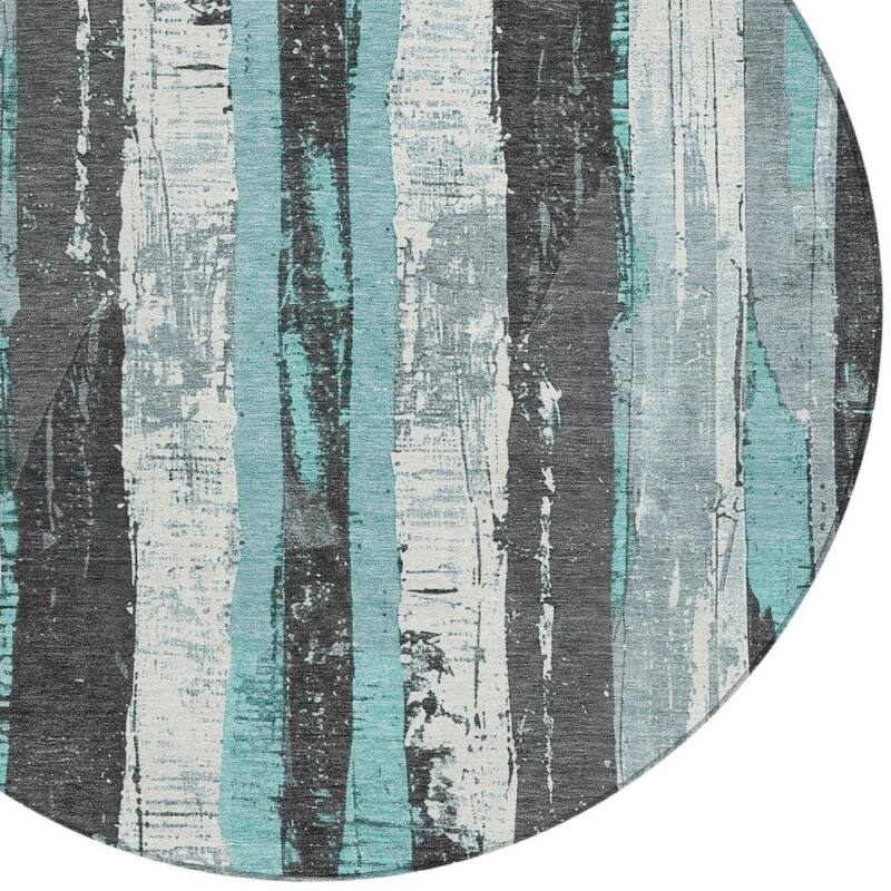 HomeRoots Striped Transitional Rectangle Outdoor Rug