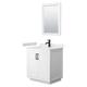 Option White, Black Trim, Carrara Cultured Marble Top
