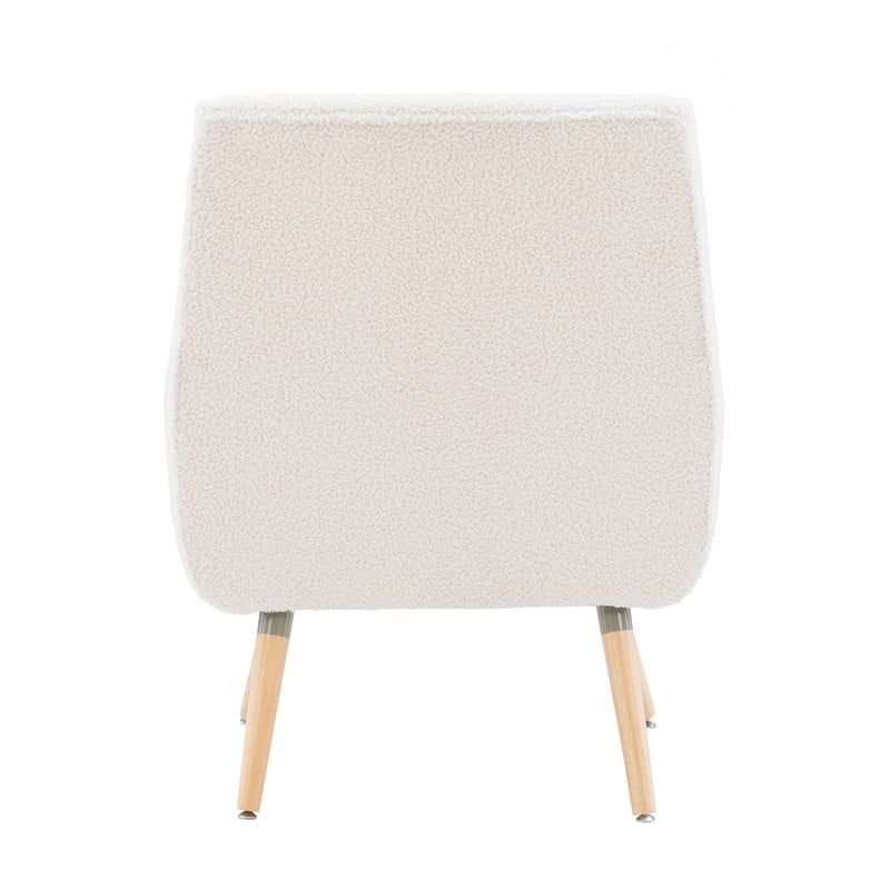 Arlo White Faux Sherpa Accent Chair