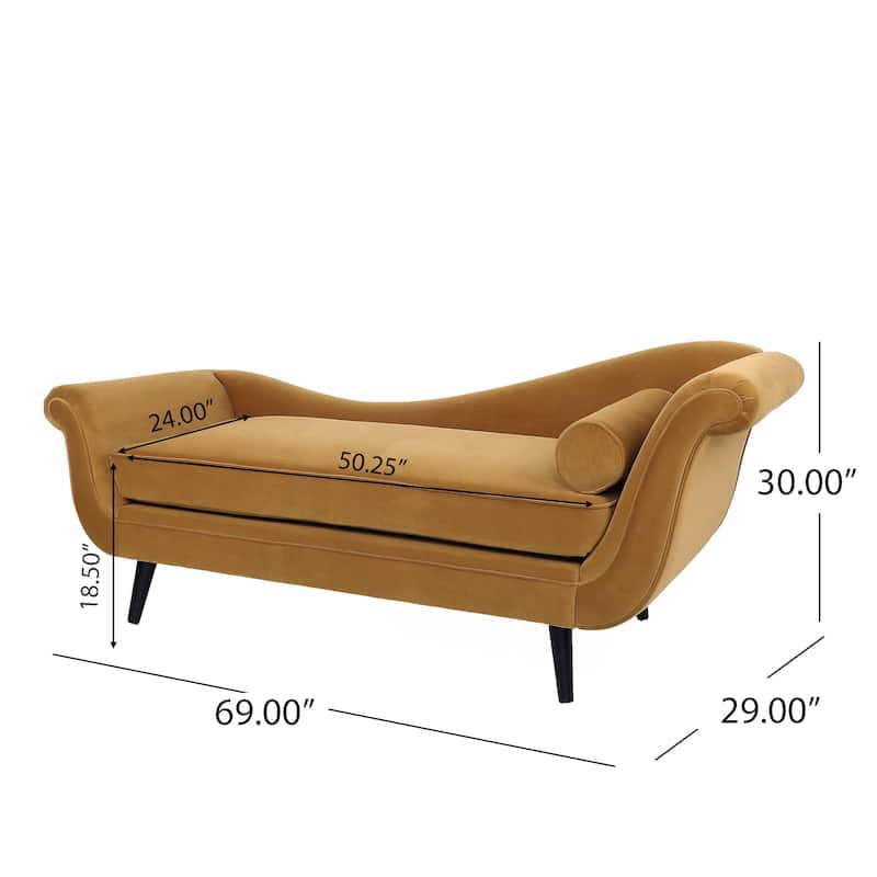 Calvert Upholstered Chaise Lounge by Christopher Knight Home