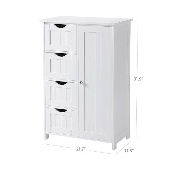 VASAGLE Bathroom Storage Floor with Adjustable Shelf and