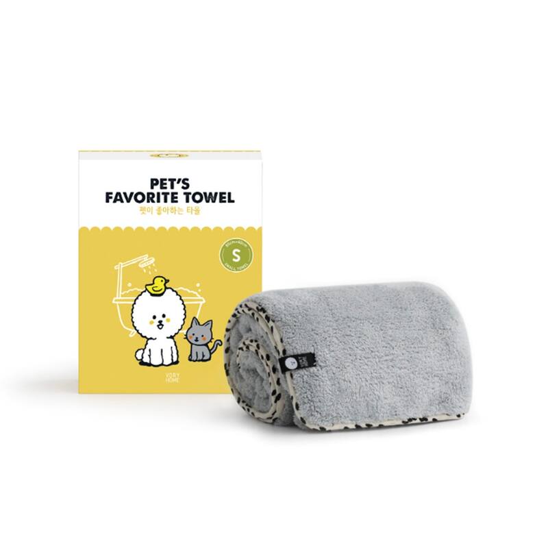 PET’S FAVORITE TOWEL, Premium High Quality Microfiber Pet Towel, Ultra-Absorbent, Quick Drying Towel, White, Made in Korea - small - white