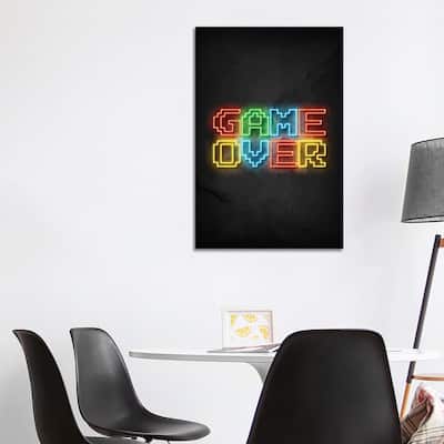 iCanvas "Game Over Neon" by Durro Art Canvas Print