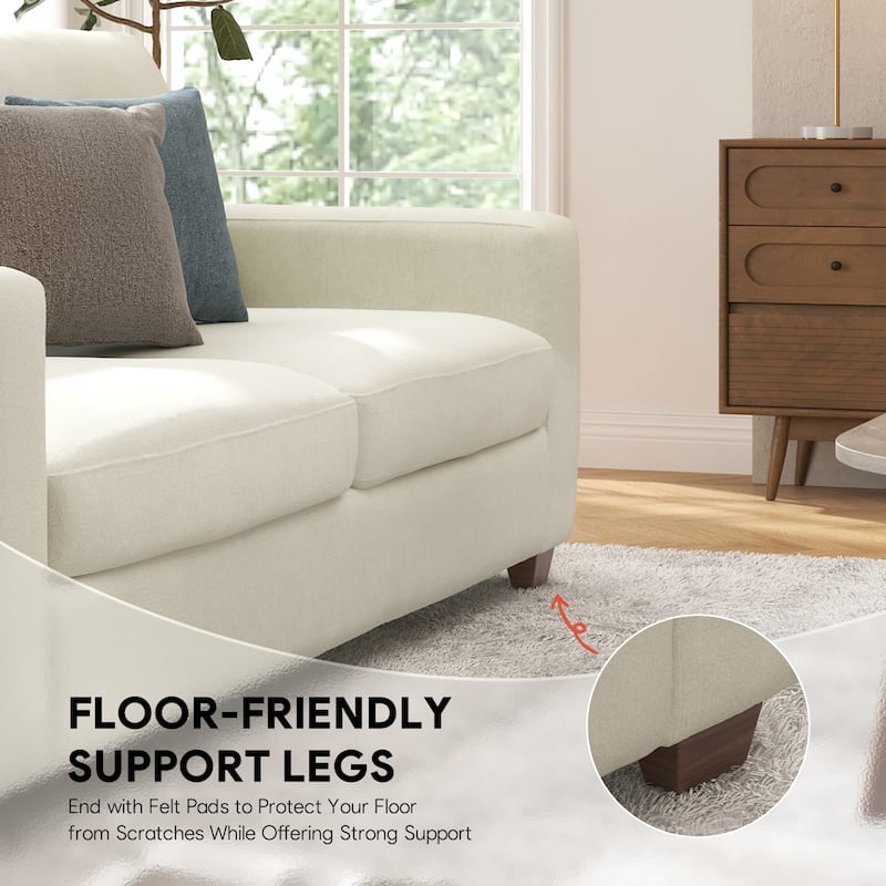 CO-Z 86.6" Upholstered Sofa Couch for Living Room 3-Seater Sofa