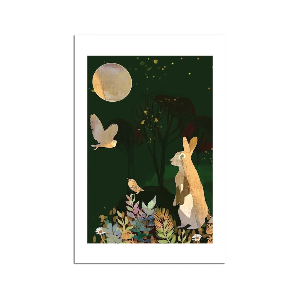 Spring Moon Fine Art Paper Print by Claire Westwood - Multi