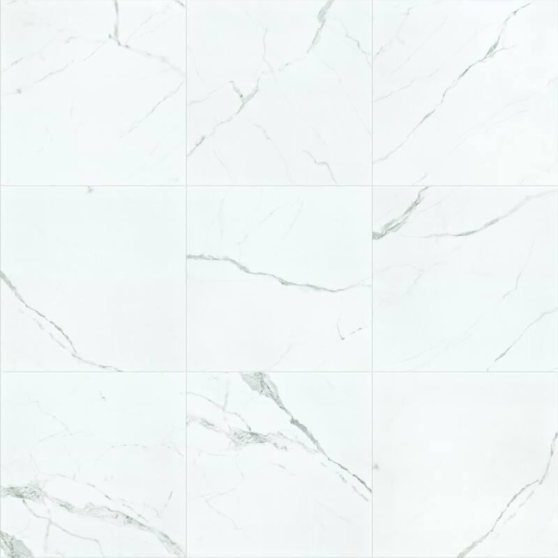 Shaw Casino Plsh - 24" Square Floor Tile - Polished Visual - Sold by - Statuario Venato