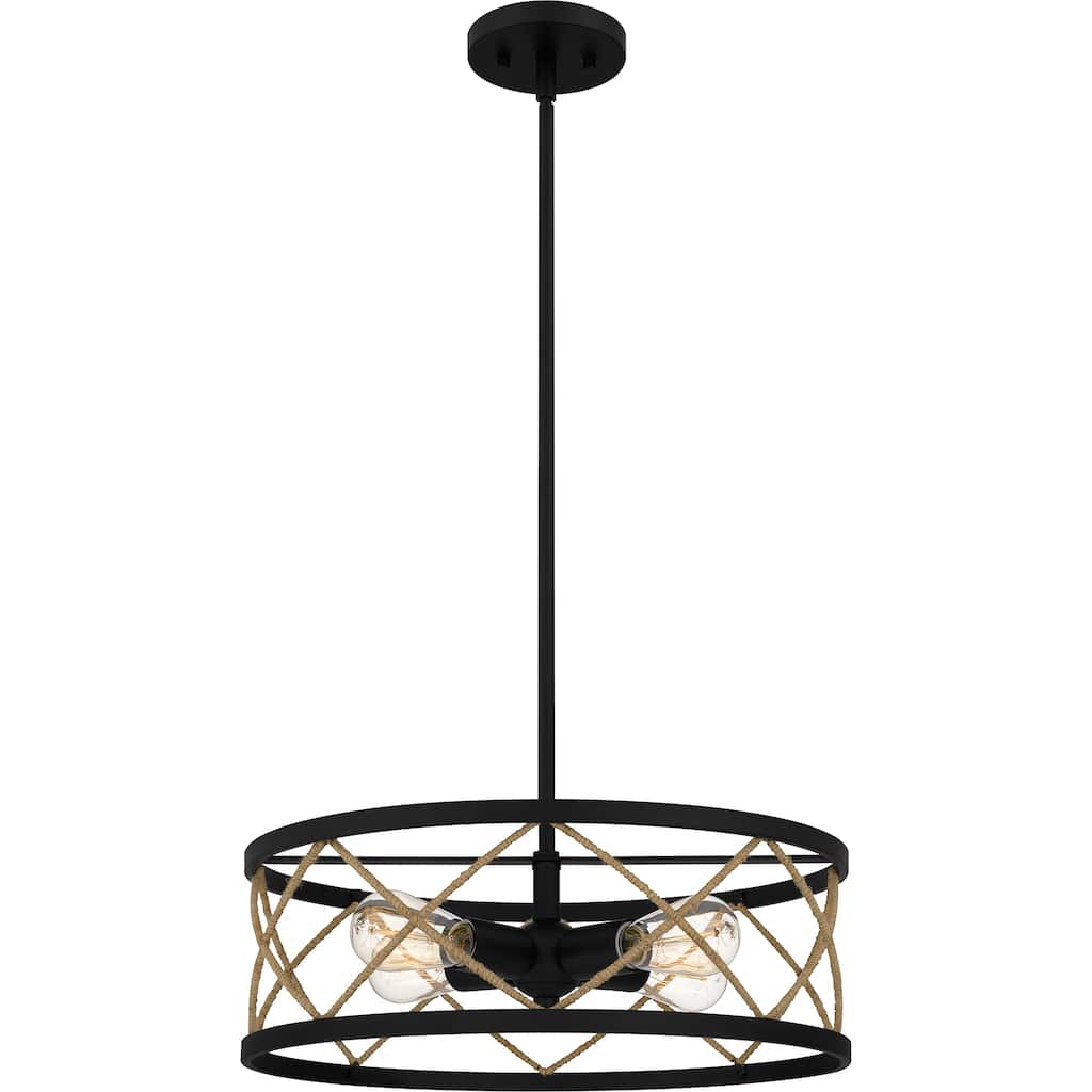 Cedar Park 4-Light Matte Black Pendant - Matte Black
