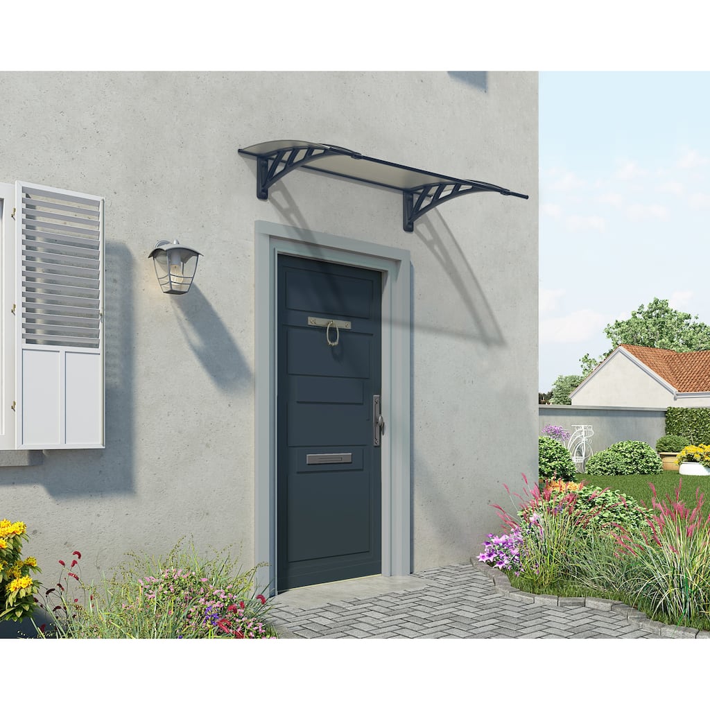 Neo 2.5 ft. Gray/Diffused Door and Window Awning series