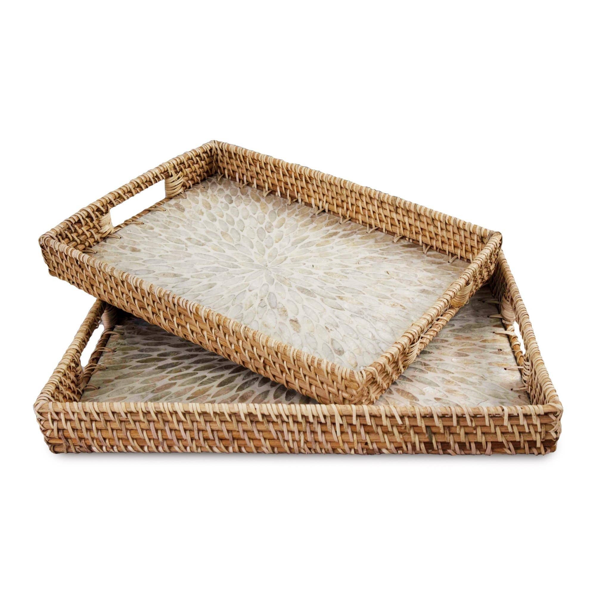 Wooden Nested Serving Trays with Handles - Bed Bath & Beyond
