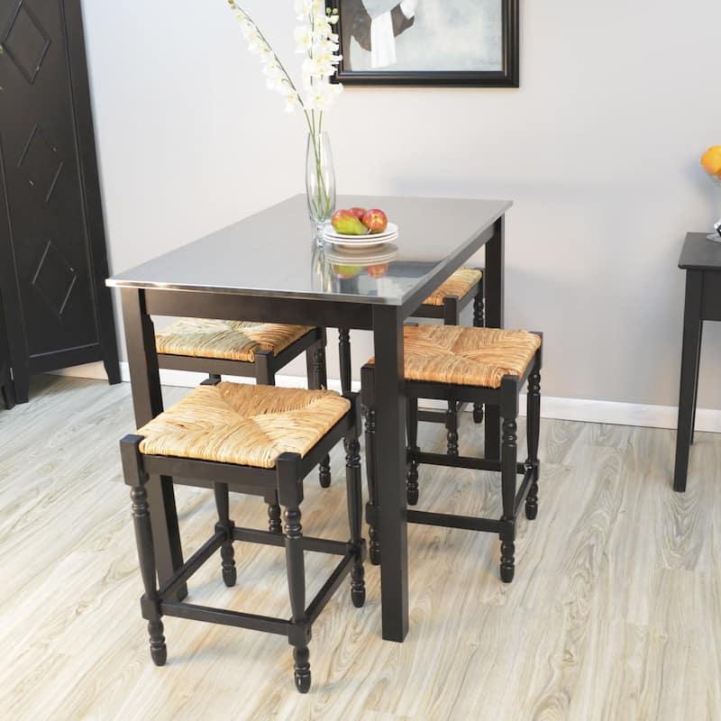 Stainless Steel Top Bar Table - 42" - Black