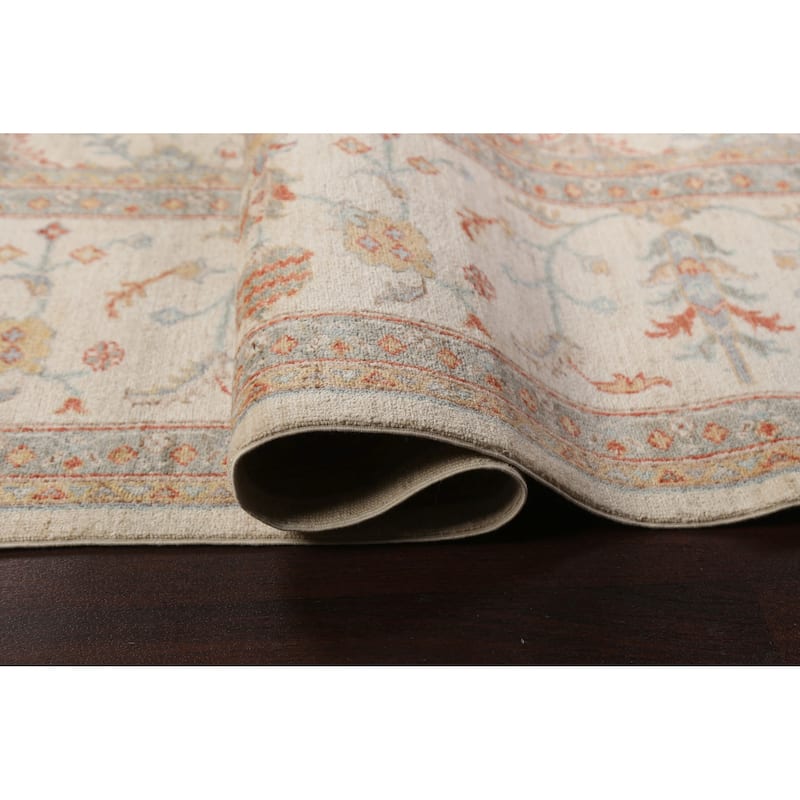 Vegetable Dye Sultanabad Ziegler Oriental Wool Area Rug Hand-knotted - 9'1" x 12'0"