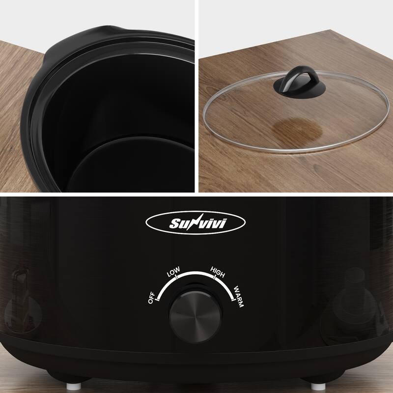 4qt Slow Cooker with 3 Heating Settings